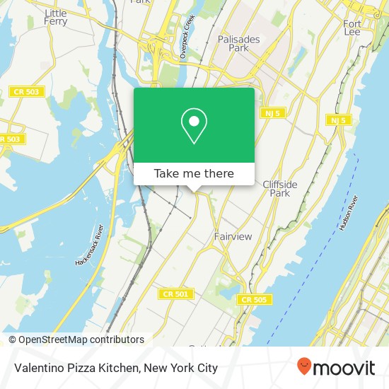 Mapa de Valentino Pizza Kitchen