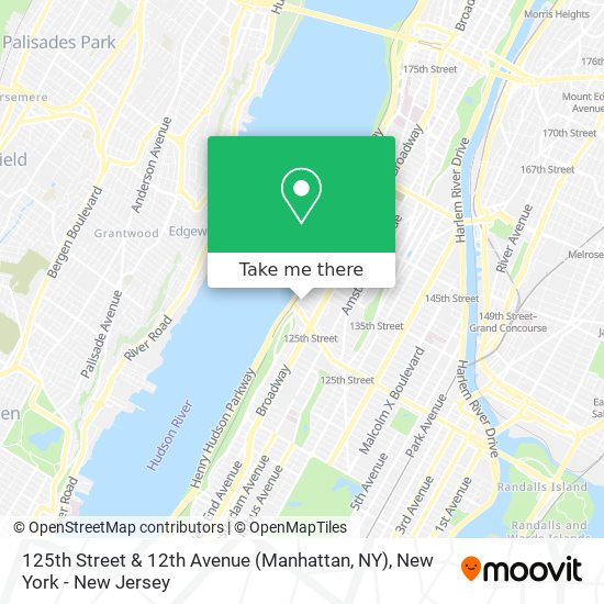 Mapa de 125th Street & 12th Avenue (Manhattan, NY)