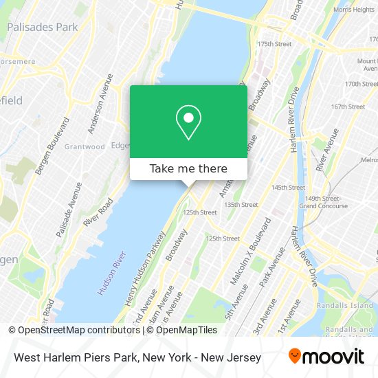 West Harlem Piers Park map