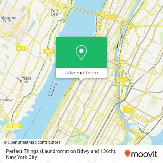 Mapa de Perfect Things (Laundromat on Bdwy and 136th)