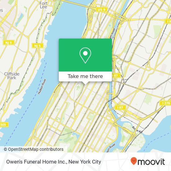 Mapa de Owen's Funeral Home Inc.