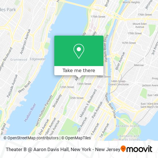 Theater B @ Aaron Davis Hall map