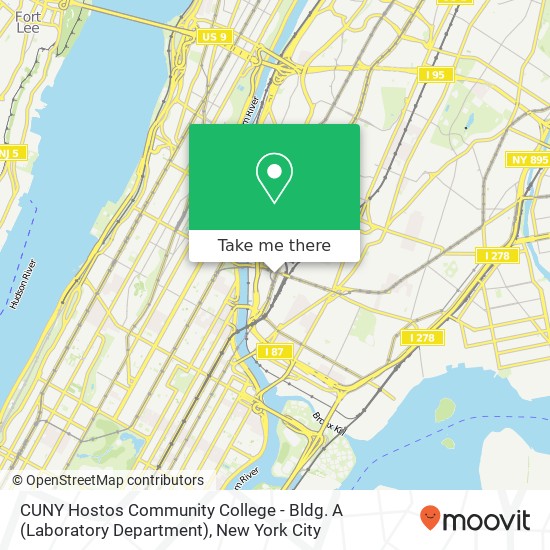 Mapa de CUNY Hostos Community College - Bldg. A (Laboratory Department)