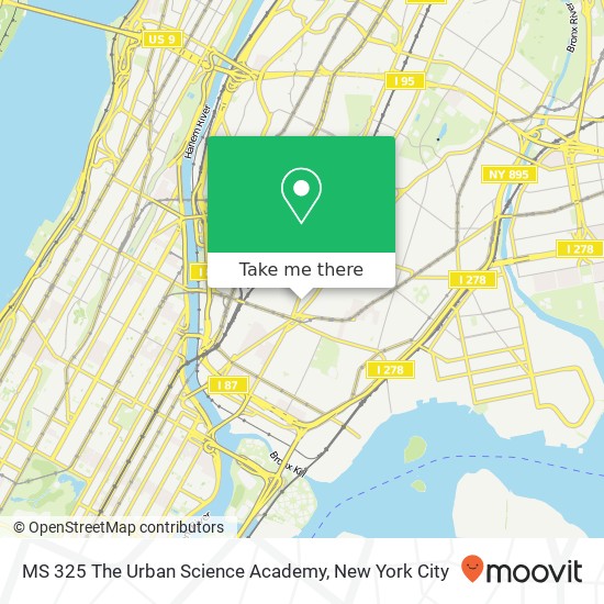 MS 325 The Urban Science Academy map