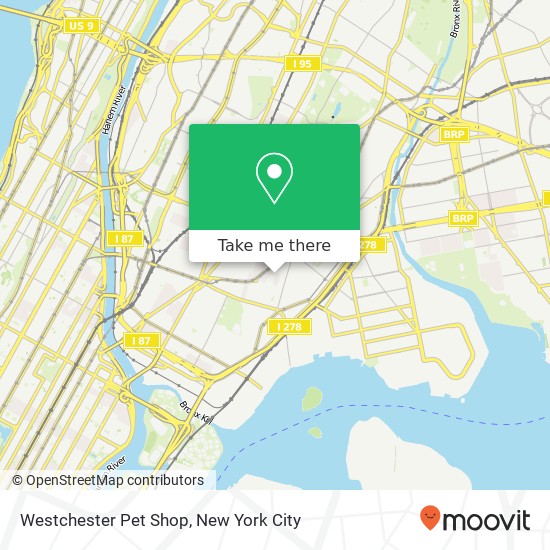 Mapa de Westchester Pet Shop