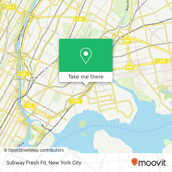 Subway Fresh Fit map