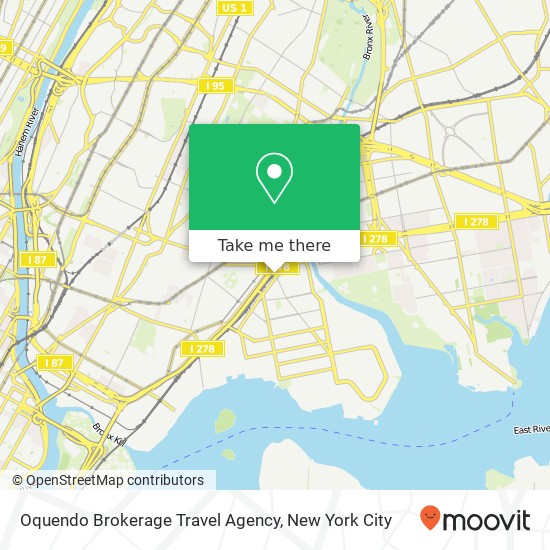 Oquendo Brokerage Travel Agency map