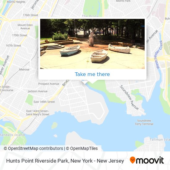 Hunts Point Riverside Park map