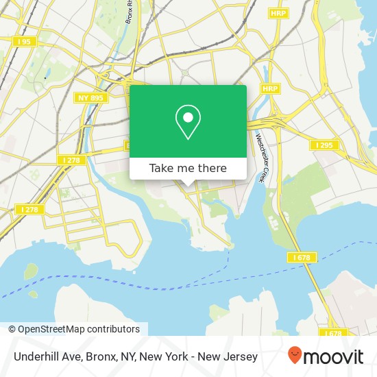 Underhill Ave, Bronx, NY map