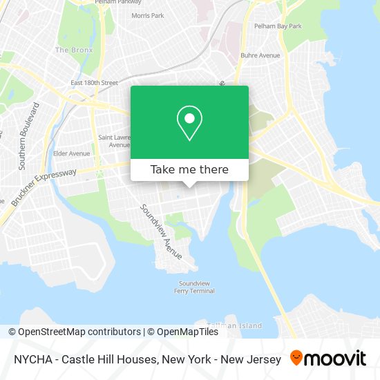 Mapa de NYCHA - Castle Hill Houses