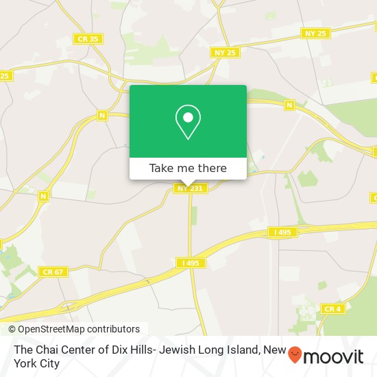Mapa de The Chai Center of Dix Hills- Jewish Long Island