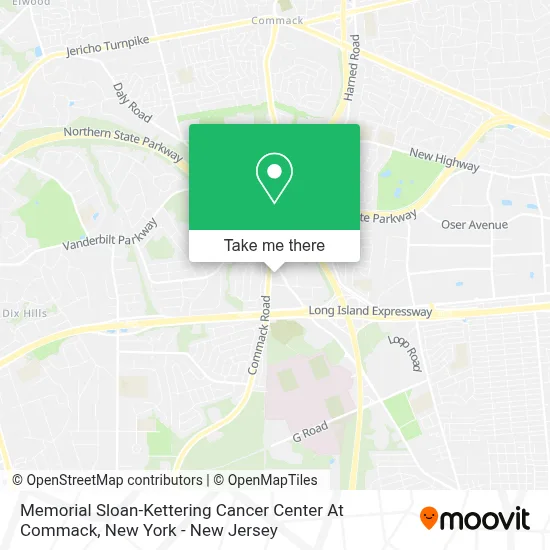 Memorial Sloan-Kettering Cancer Center At Commack map