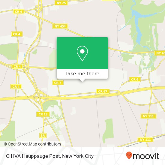 Mapa de CIHVA Hauppauge Post