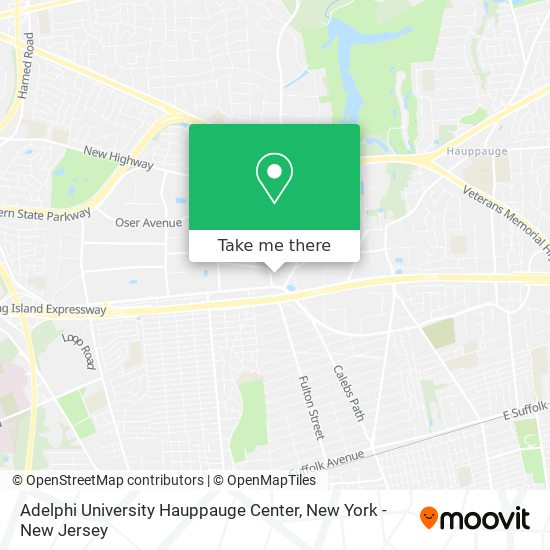 Adelphi University Hauppauge Center map
