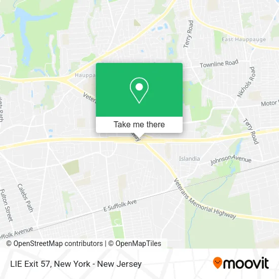 LIE Exit 57 map