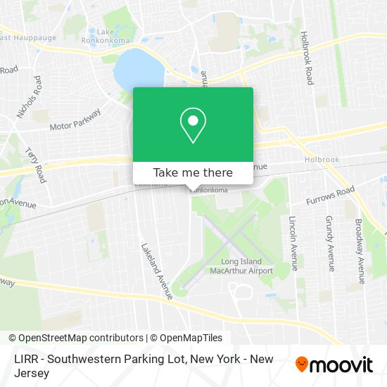 Mapa de LIRR - Southwestern Parking Lot