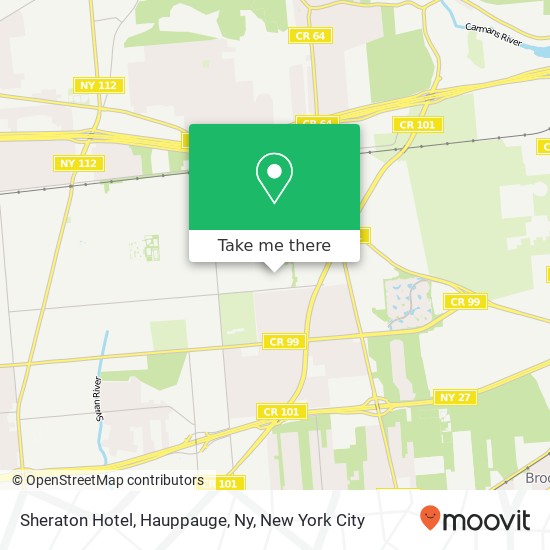 Mapa de Sheraton Hotel, Hauppauge, Ny