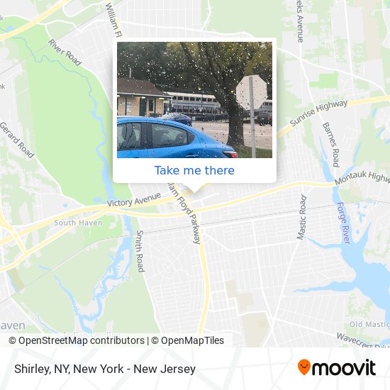 Mapa de Shirley, NY