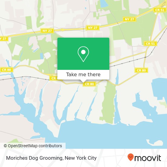 Moriches Dog Grooming map