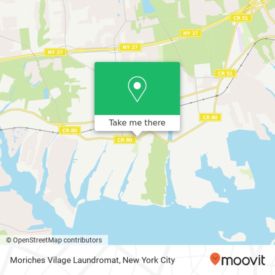 Mapa de Moriches Vilage Laundromat
