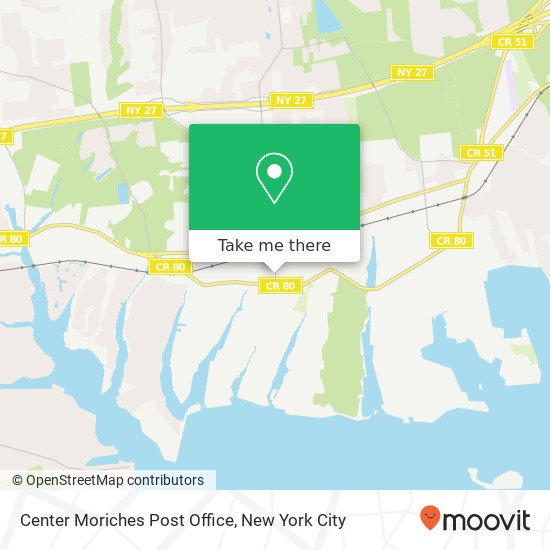 Mapa de Center Moriches Post Office