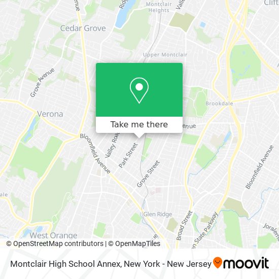 Mapa de Montclair High School Annex