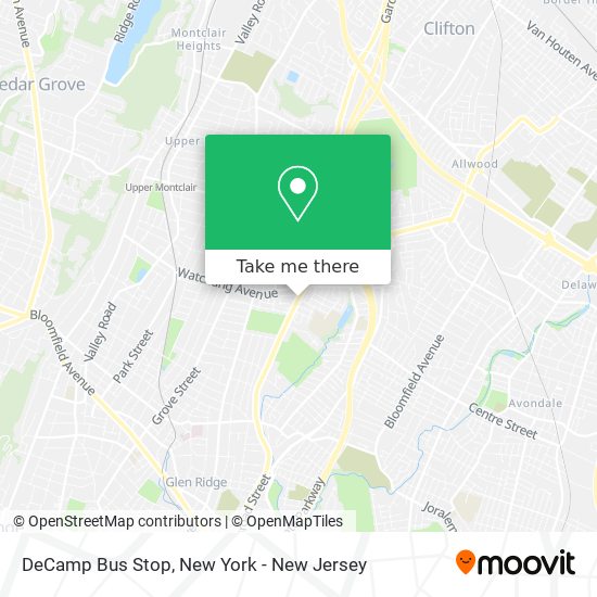 DeCamp Bus Stop map