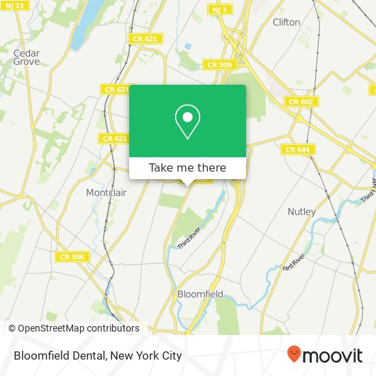 Mapa de Bloomfield Dental