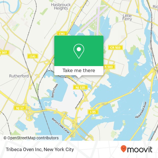 Mapa de Tribeca Oven Inc