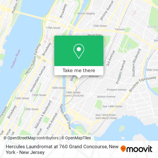 Mapa de Hercules Laundromat at 760 Grand Concourse