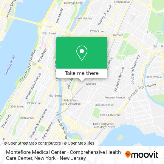 Mapa de Montefiore Medical Center - Comprehensive Health Care Center