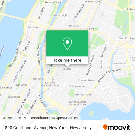Mapa de 890 Courtlandt Avenue