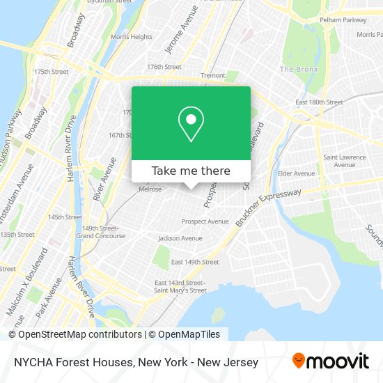 NYCHA Forest Houses map