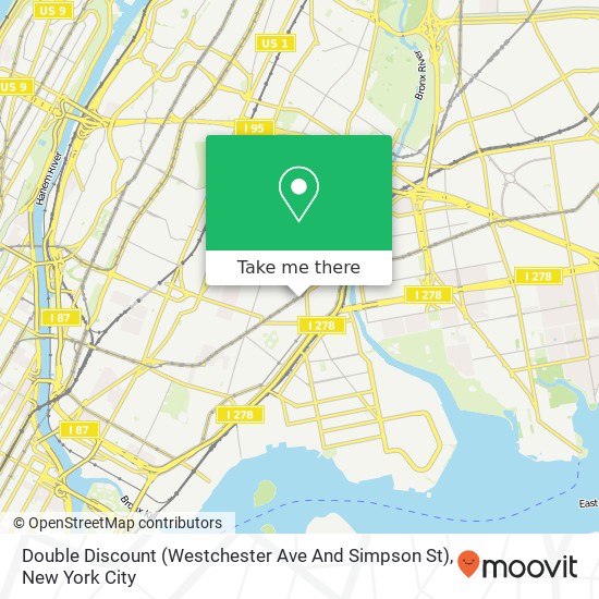 Mapa de Double Discount (Westchester Ave And Simpson St)