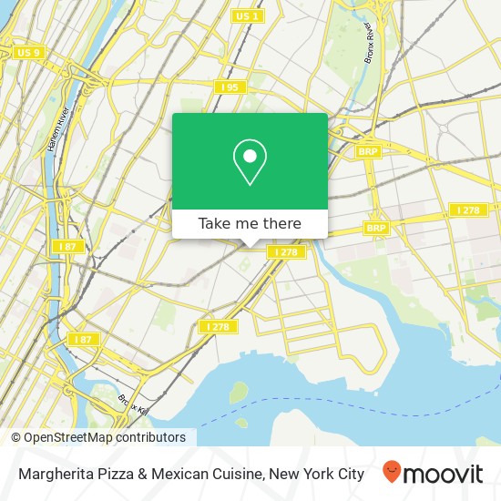 Mapa de Margherita Pizza & Mexican Cuisine