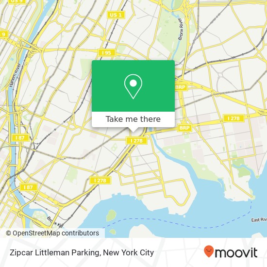 Mapa de Zipcar Littleman Parking