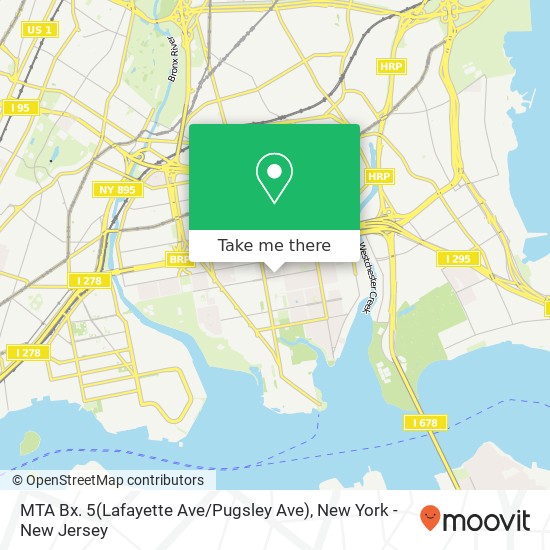 Mapa de MTA Bx. 5(Lafayette Ave / Pugsley Ave)