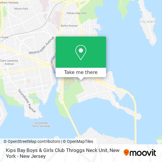 Mapa de Kips Bay Boys & Girls Club Throggs Neck Unit