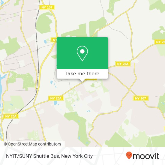 Mapa de NYIT/SUNY Shuttle Bus