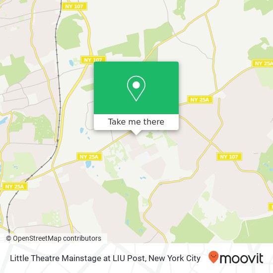 Mapa de Little Theatre Mainstage at LIU Post