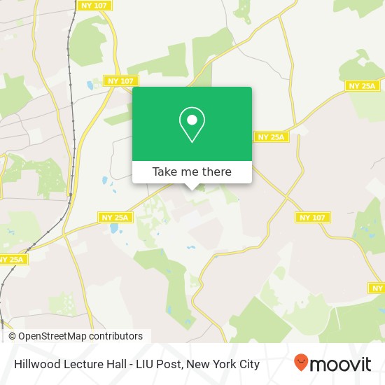 Mapa de Hillwood Lecture Hall - LIU Post