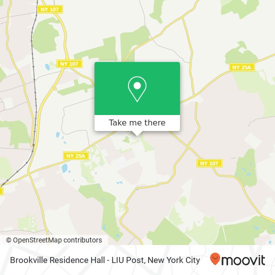 Mapa de Brookville Residence Hall - LIU Post