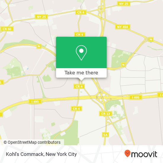 Kohl's Commack map