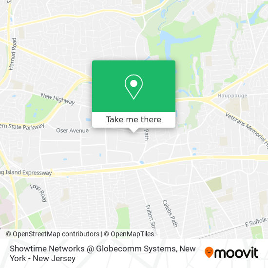 Mapa de Showtime Networks @ Globecomm Systems