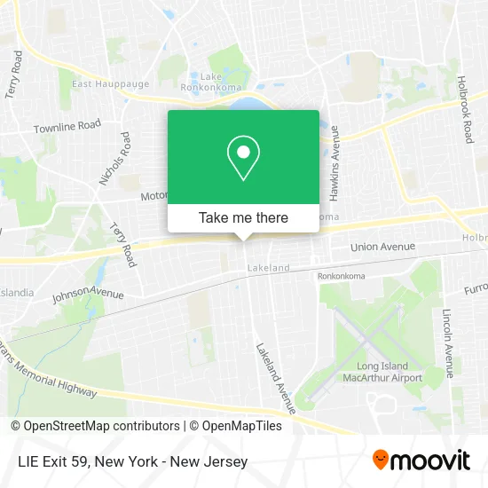 LIE Exit 59 map