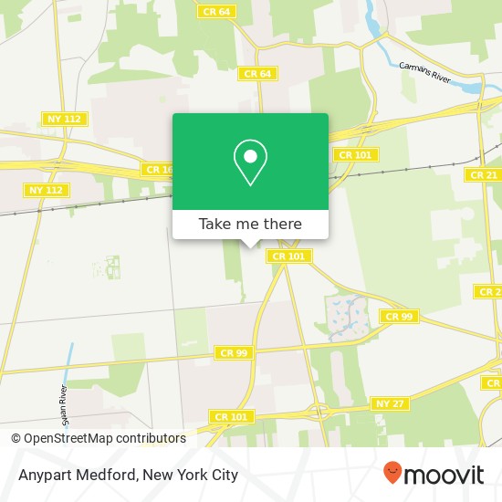 Mapa de Anypart Medford