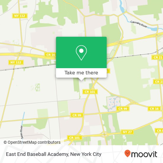 Mapa de East End Baseball Academy