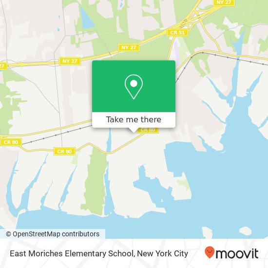 East Moriches Elementary School map