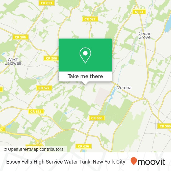 Essex Fells High Service Water Tank map