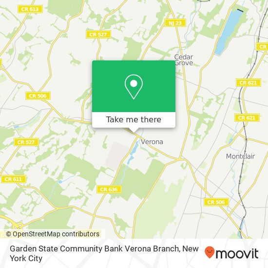 Garden State Community Bank Verona Branch map